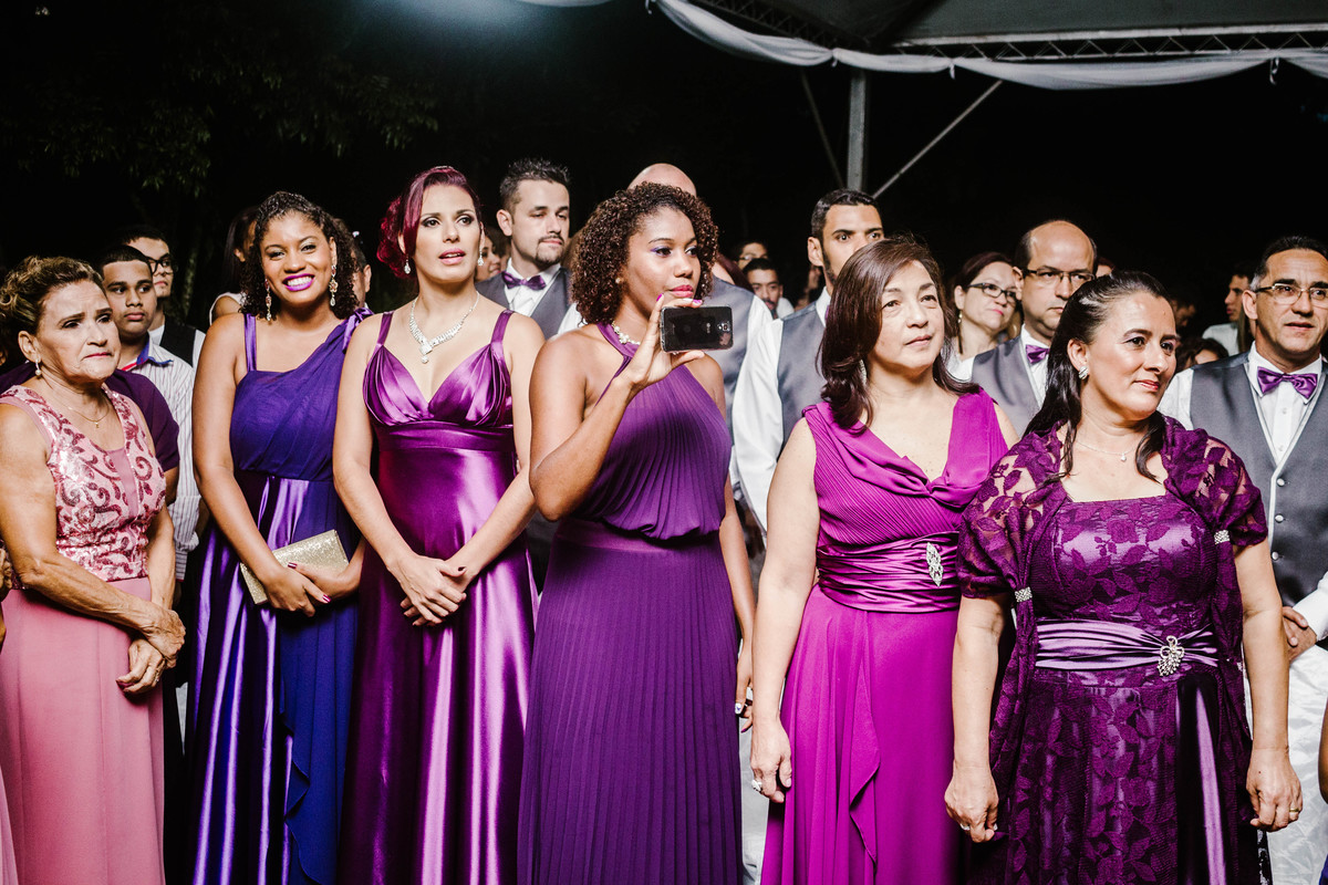 Madrinhas na cerimônia