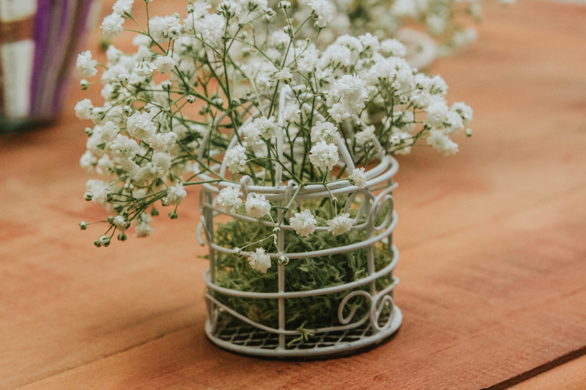 Mosquitinhos em detalhes de casamento