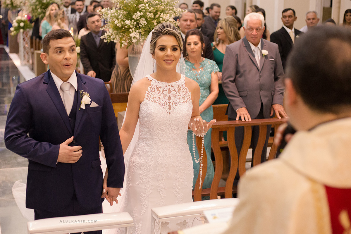 Casamento Kalliane e Wellisson na Catedral de Sant'Ana em Caicó.