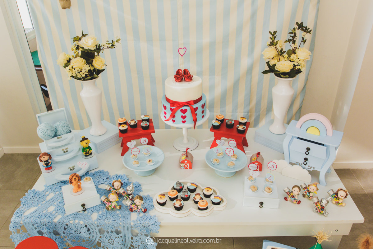 mesa completa magico de oz vista de cima