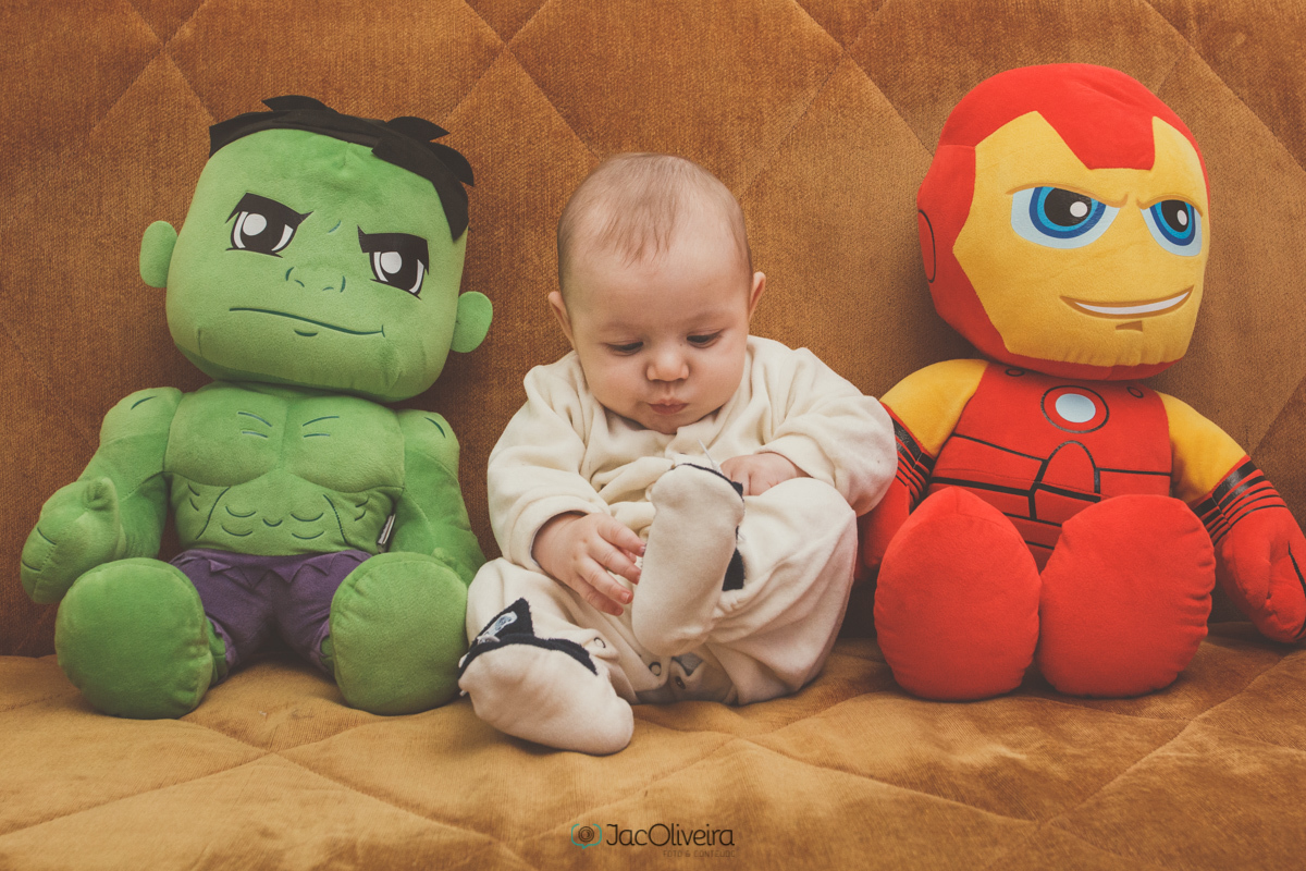 hulk homem de ferro e heitor com 4 meses