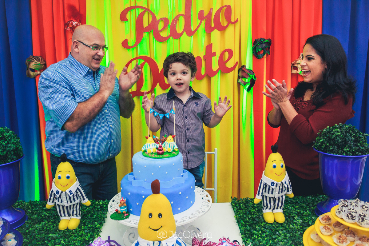 Pedro Dante com os pais