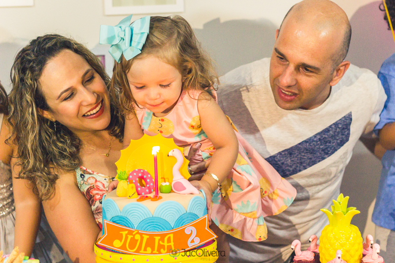 hora do parabéns e velinha fotografada