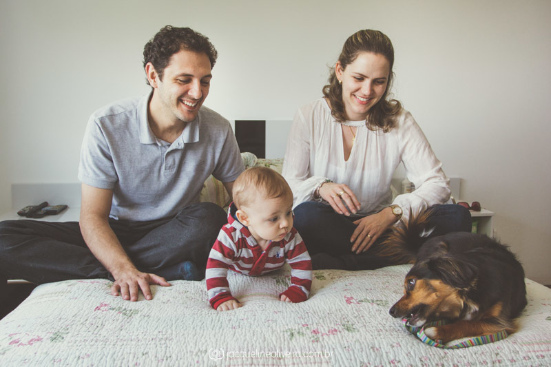 heitor ensaio 6 meses com cachorro