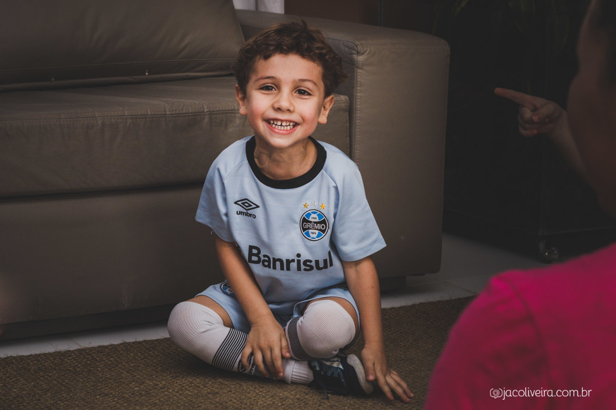 fotografia de festa infantil porto alegre menino camiseta do gremio