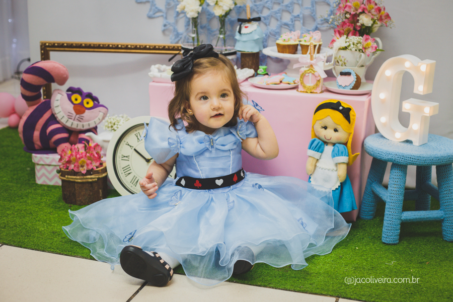 fotografia infantil porto alegre festa aniversario giovana alice no país das maravilhas