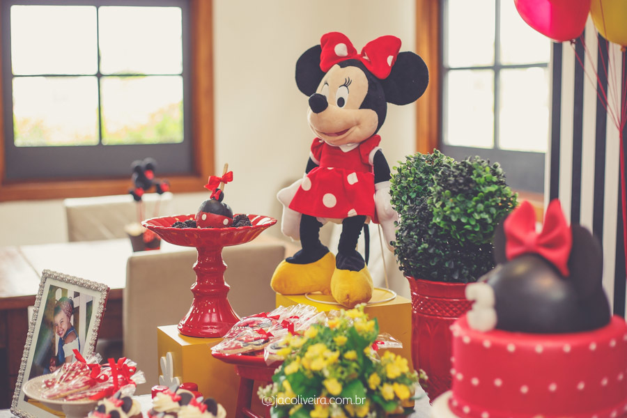 detalhe mesa minnie festa infantil fotografo em porto alegre