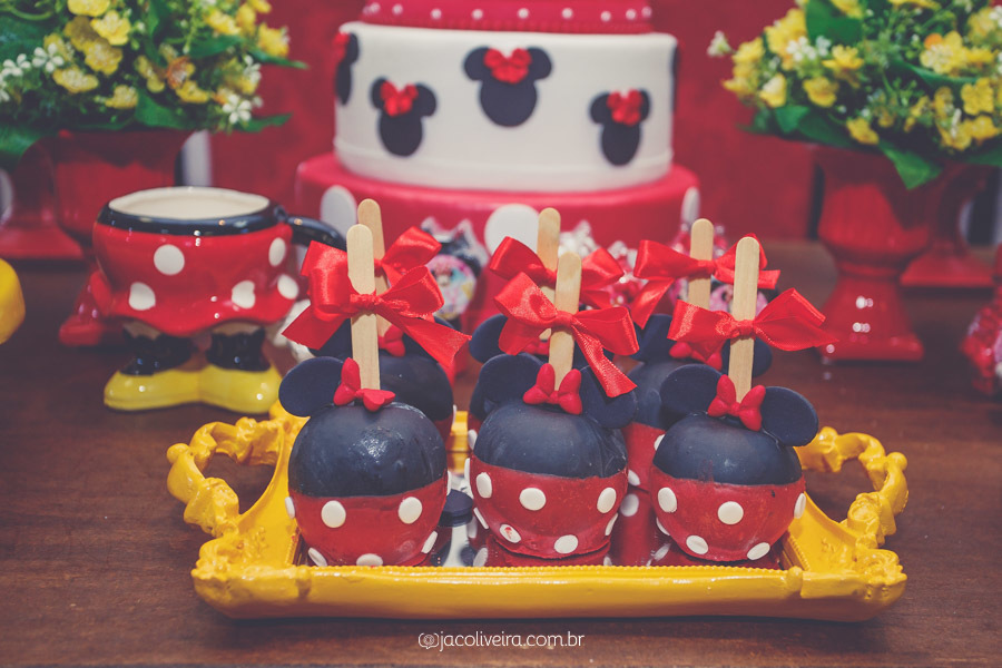 maçã do amor minnie vermelha decoração infantil fotografia jac oliveira
