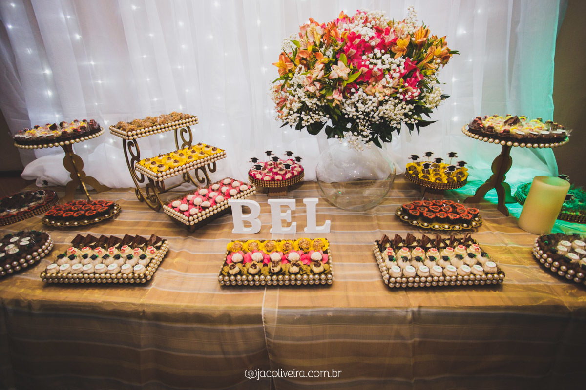 mesa de doces formatura bel