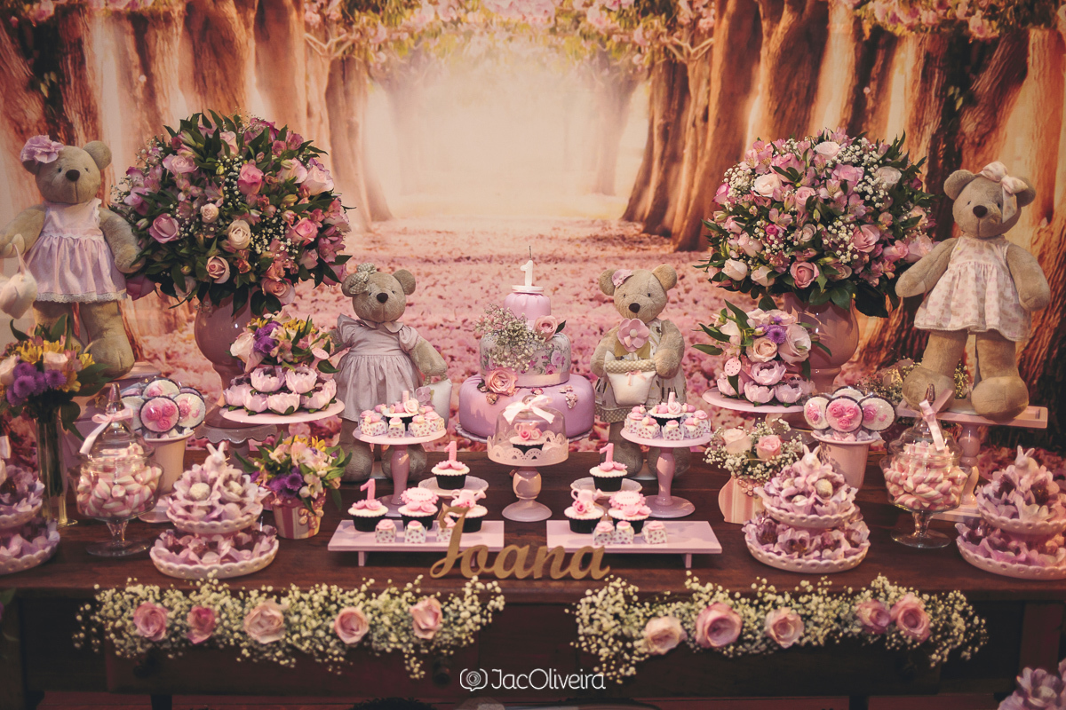 mesa do bolo ursinhas princesas painel sublimado porto alegre