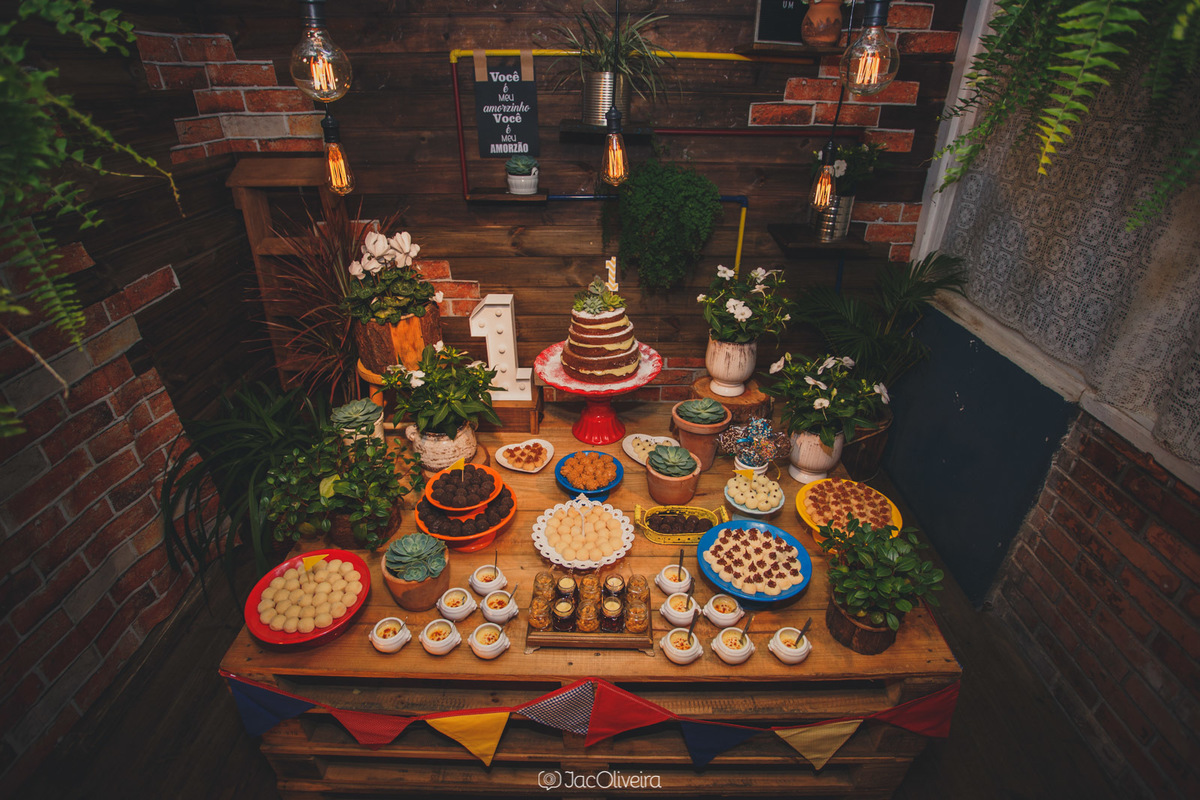 decoração festa infantil original bolo naked rústico porto alegre