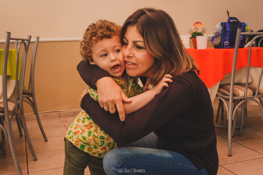 avó abraça neto em festa de 2 anos fotografia infantil porto alegre
