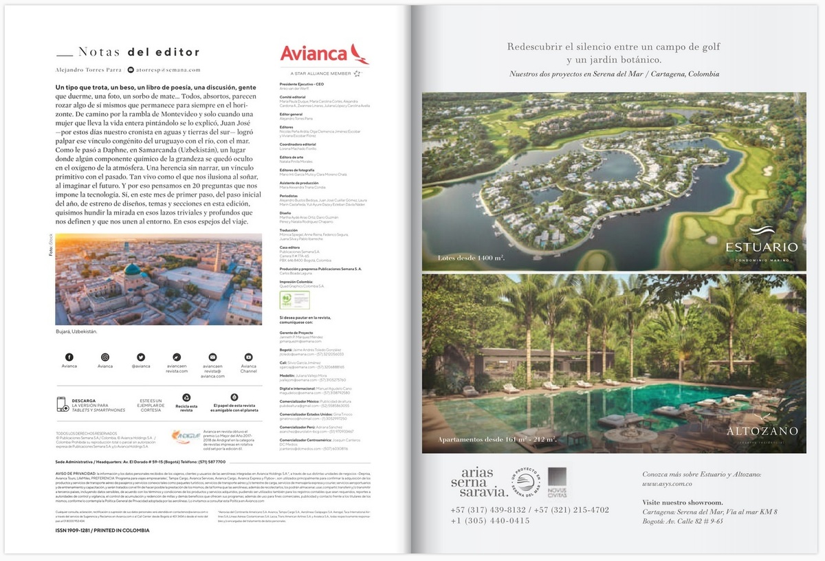 Notas del Editor - Revista Avianca