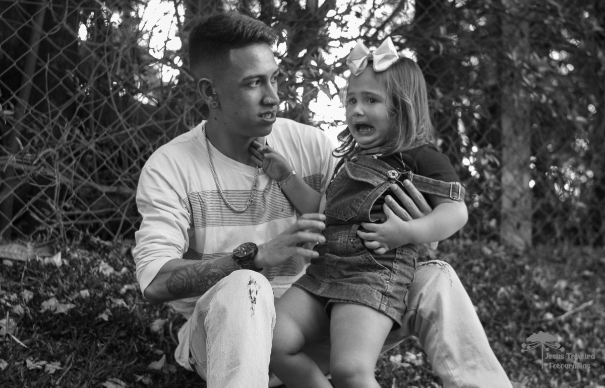 Fotografia de família de pai e filha em Piraquara-Curitiba-PR