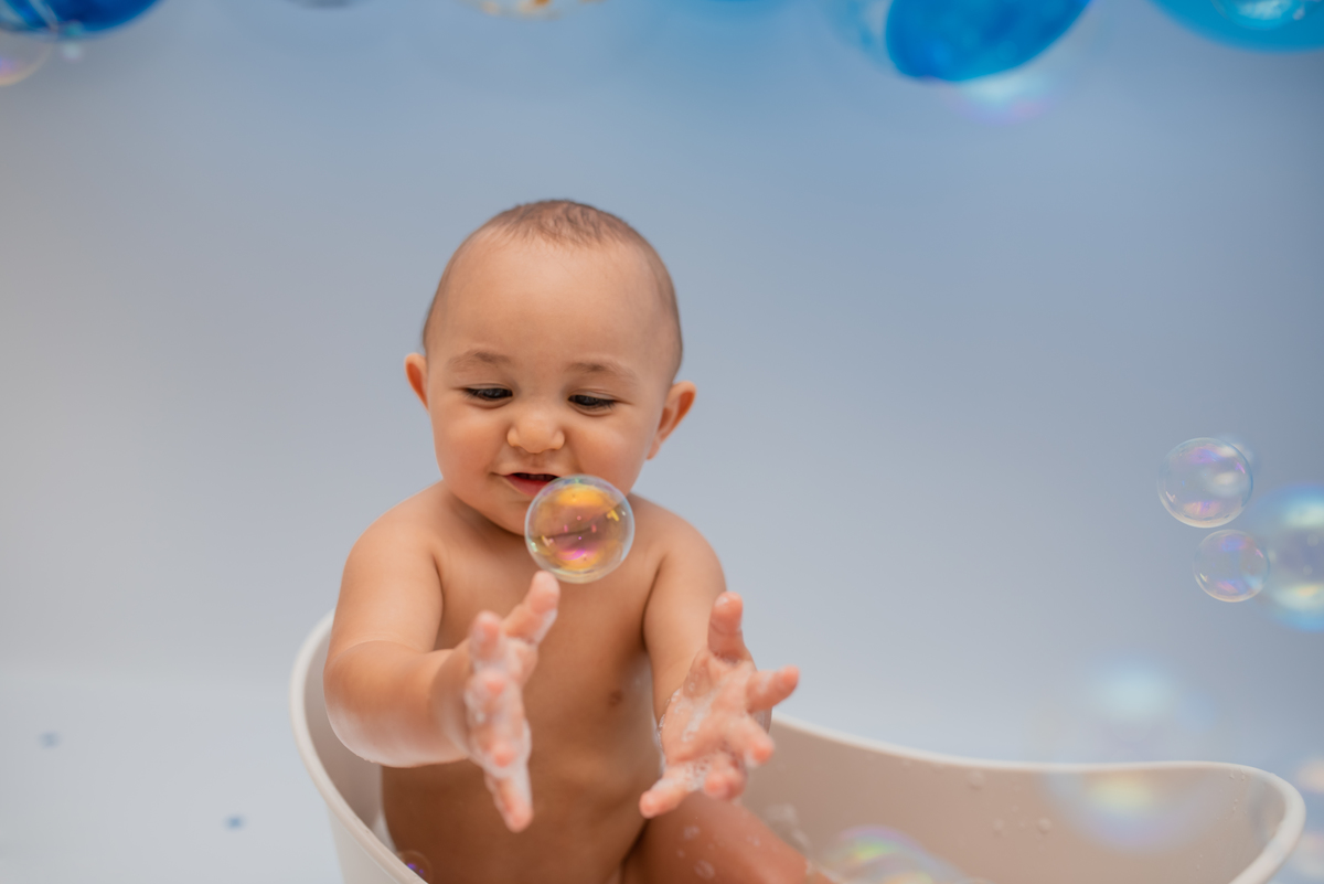 David 1 Aninho - Será que ele apanha a bolinha de sabão?