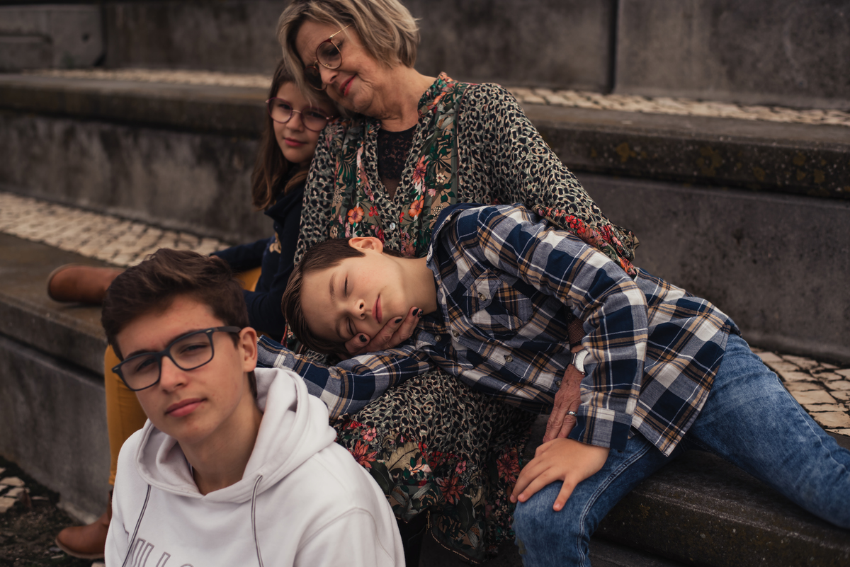 Avó Adelaide com os Netos