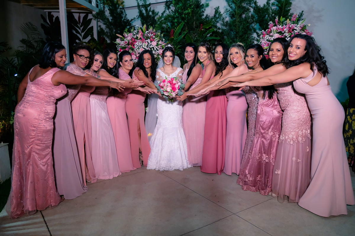 vestido rosê para madrinhas