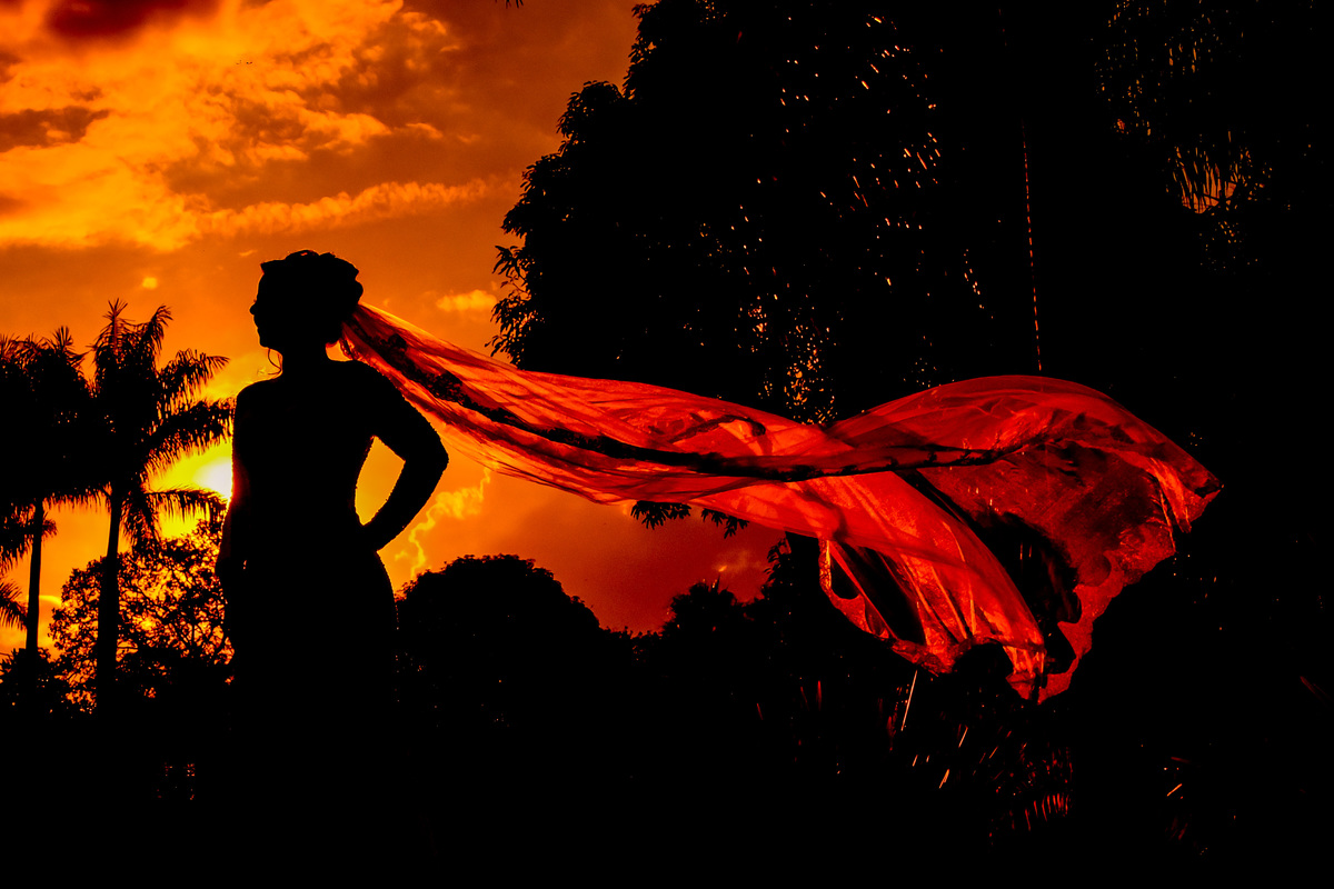 casamento no por do sol