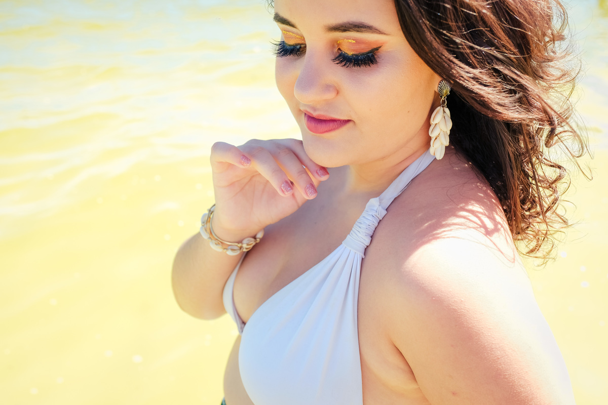 ensaio de debutante na praia