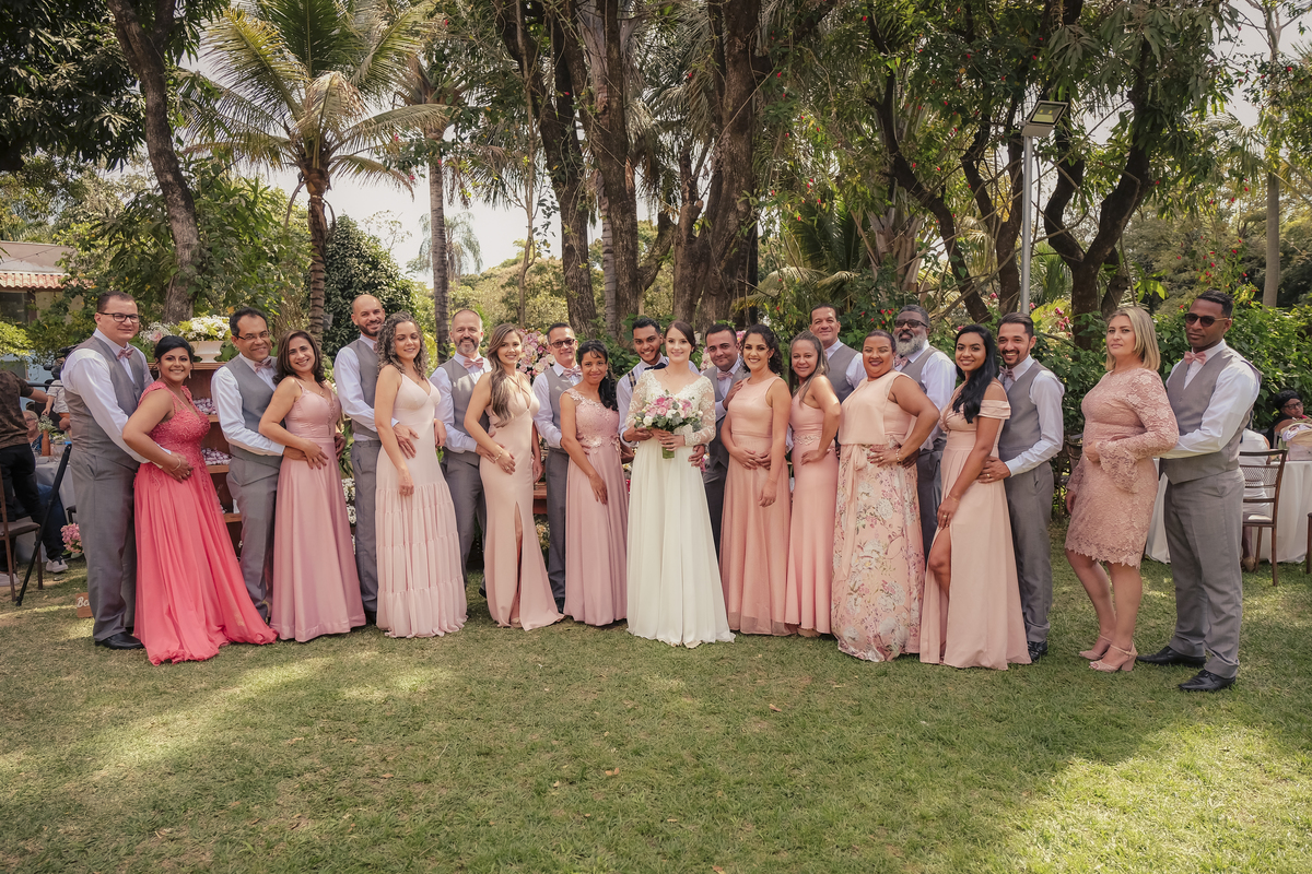 vestido rosê para madrinhas