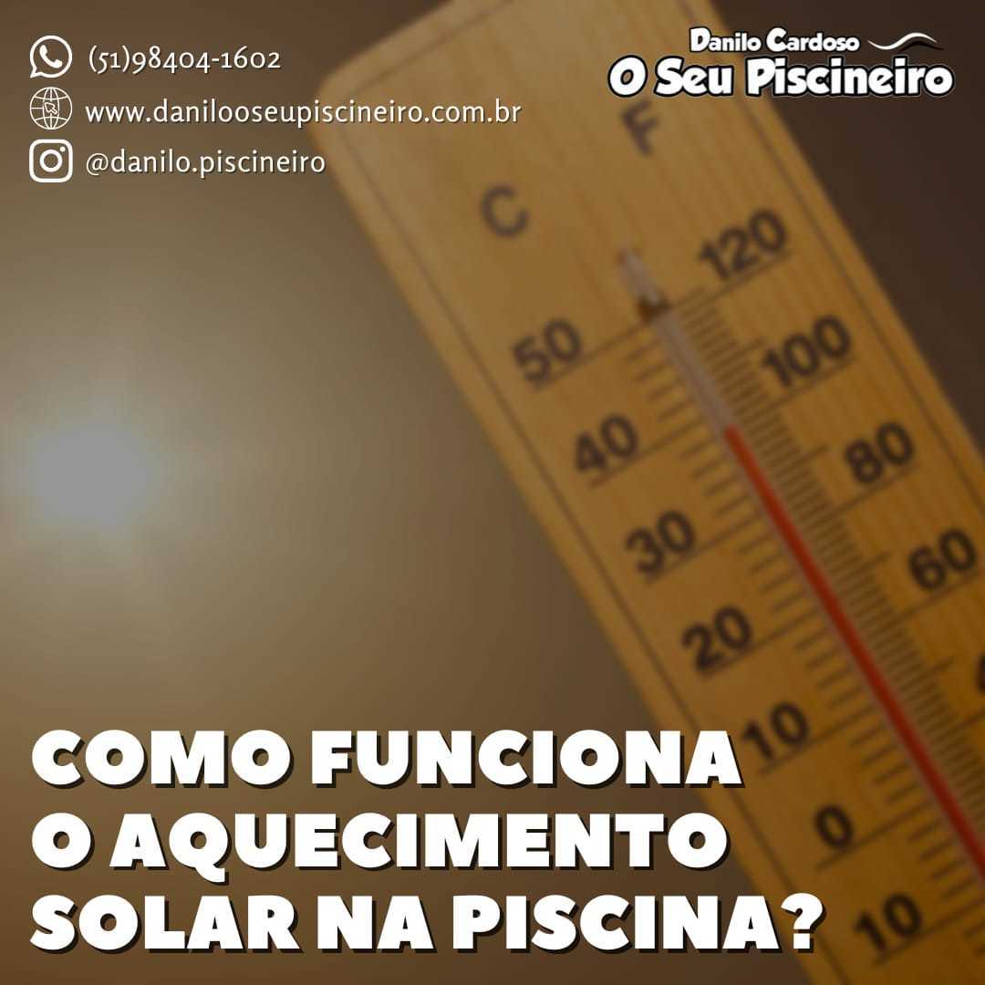 O aquecedor solar de piscina é formado por um conjunto de placas coletoras que absorvem o calor do sol e aquecem a água. O calor transmitido é incorporado pelo coletor solar e transmitido para a água.