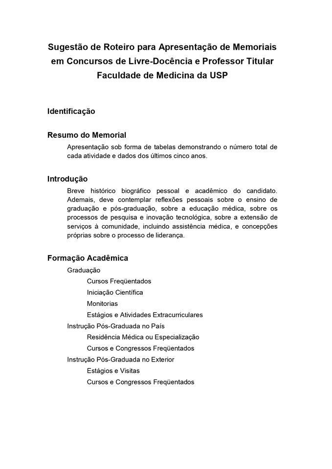 Imagem capa - Sugestão de roteiro para memoriais FMUSP por Simone Batista da Cruz