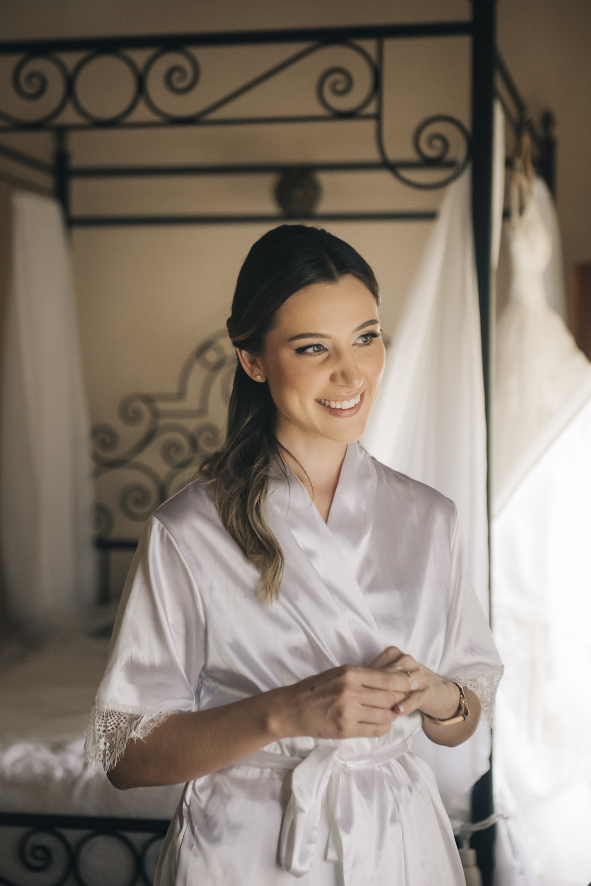 retrato da noiva no dia do seu casamento