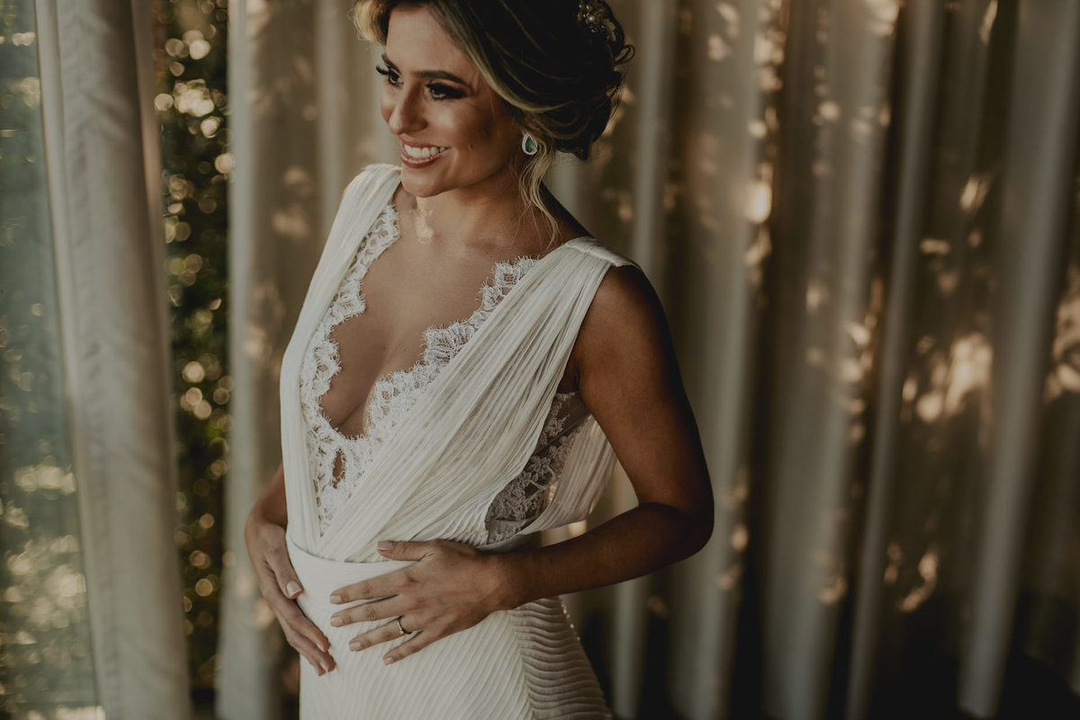 retratos clássico da noiva pronta para o sim