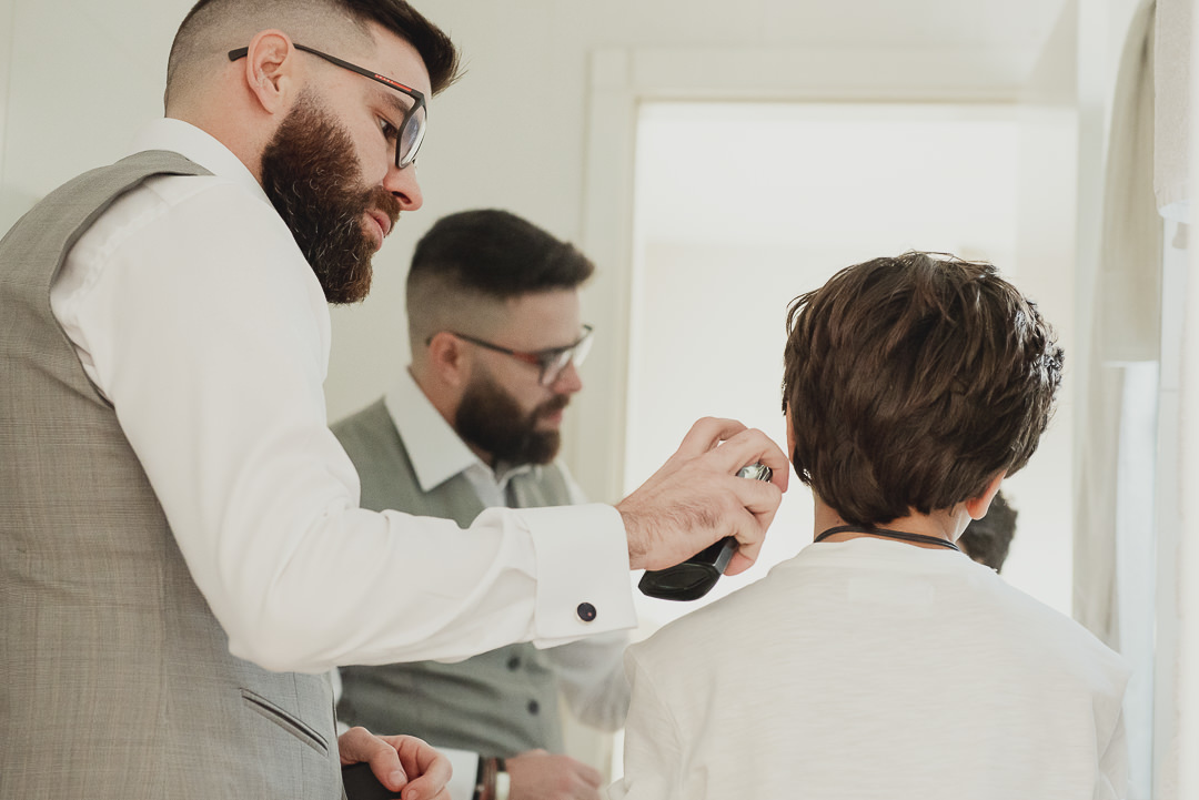 fotos do casamento no chale quintal, making of do noivo 