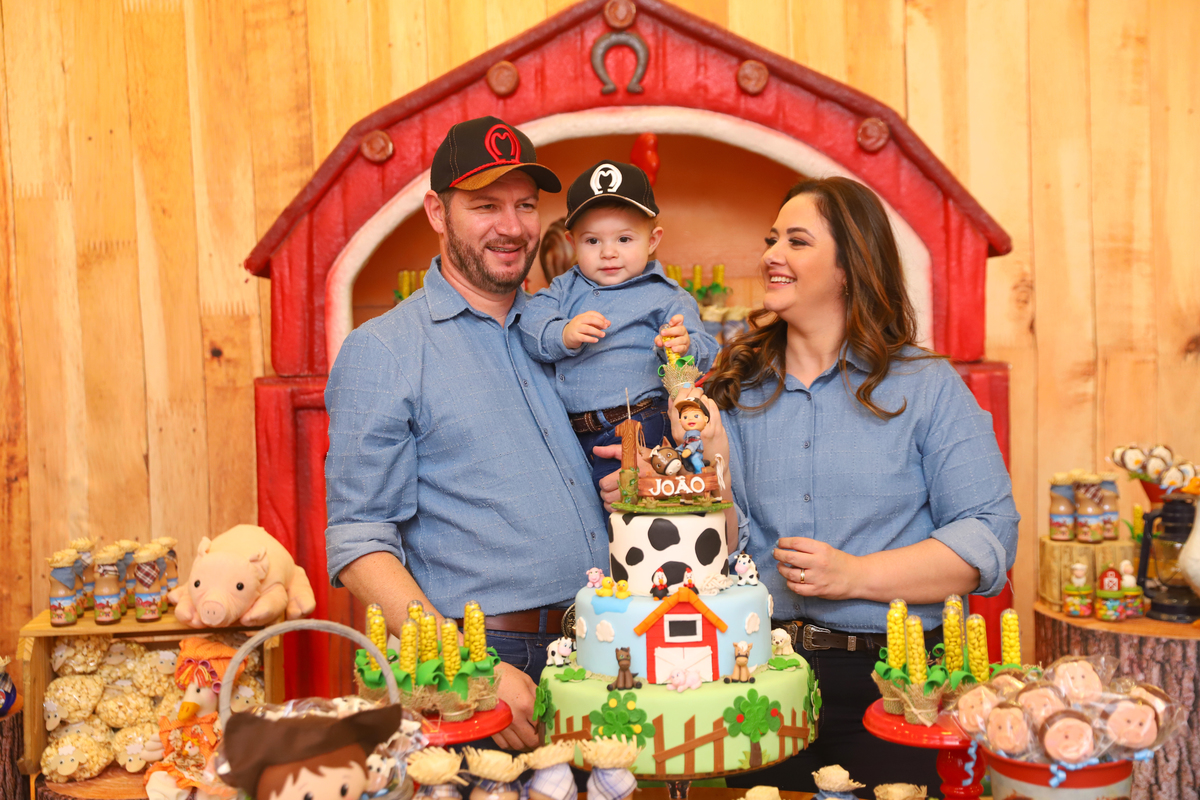 fotografia festa infantil decoração fazendinha aniversário curitiba menino 1 ano buffet 4 kids