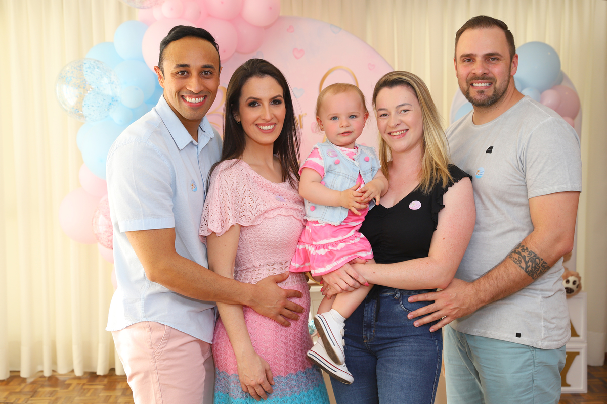 Chá de Revelação de Sexo de Bebê Fotografia Festa Evento Gestante Curitiba