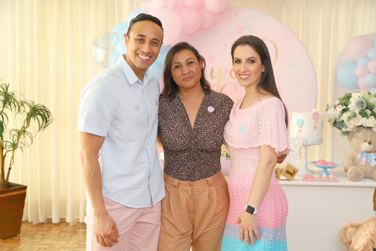 Chá de Revelação de Sexo de Bebê Fotografia Festa Evento Gestante Curitiba