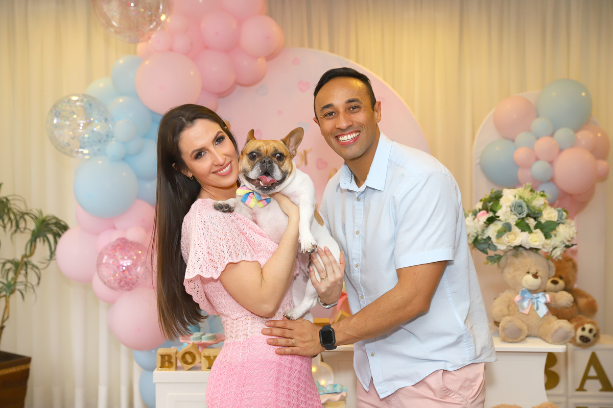 Chá de Revelação de Sexo de Bebê Fotografia Festa Evento Gestante Curitiba