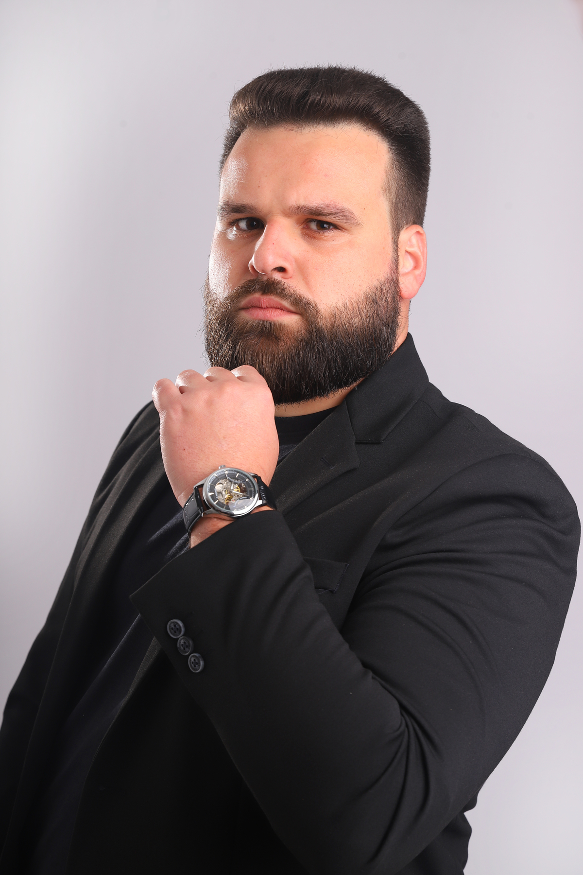Sessão de fotos profissional em estúdio, imagem para site e portfólio