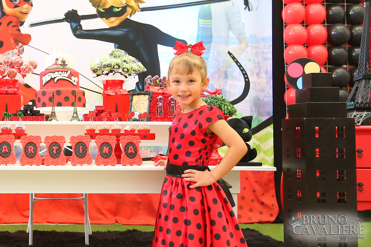fotografia festa 4 anos martina tema ladybug no buffet kids town em curitiba