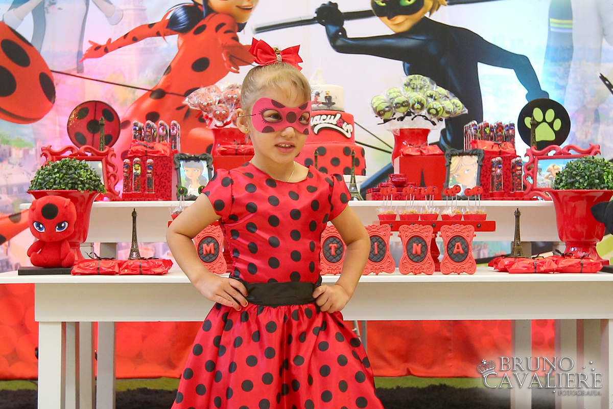 fotografia festa 4 anos martina tema ladybug no buffet kids town em curitiba