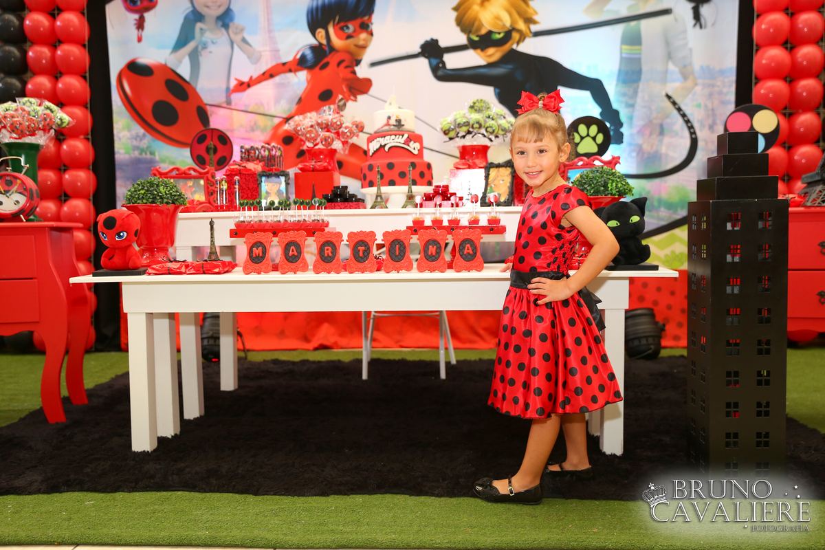 fotografia festa 4 anos martina tema ladybug no buffet kids town em curitiba