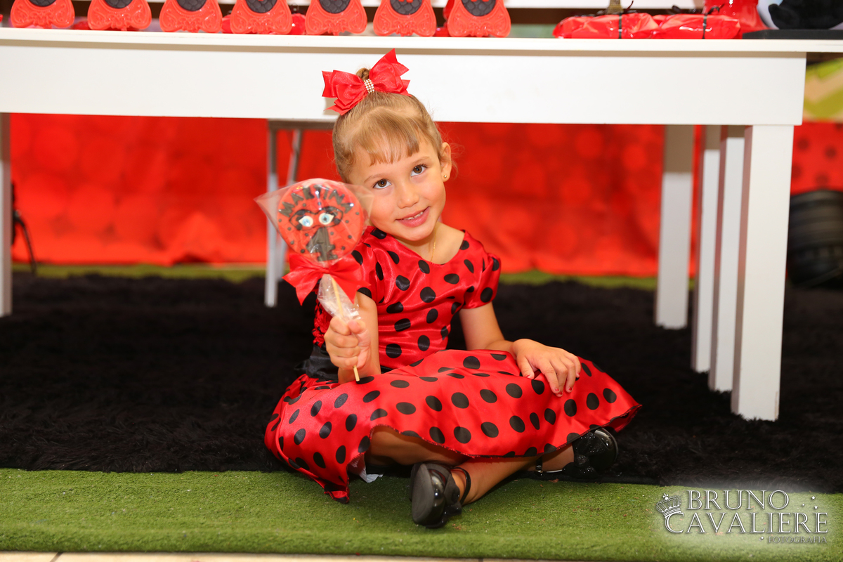 fotografia festa 4 anos martina tema ladybug no buffet kids town em curitiba