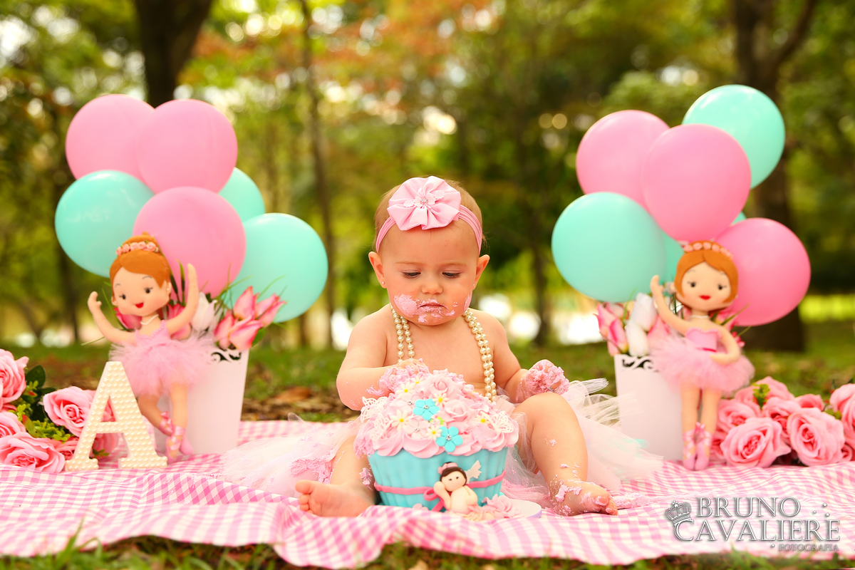fotografia smash the cake curitiba tema bailarina