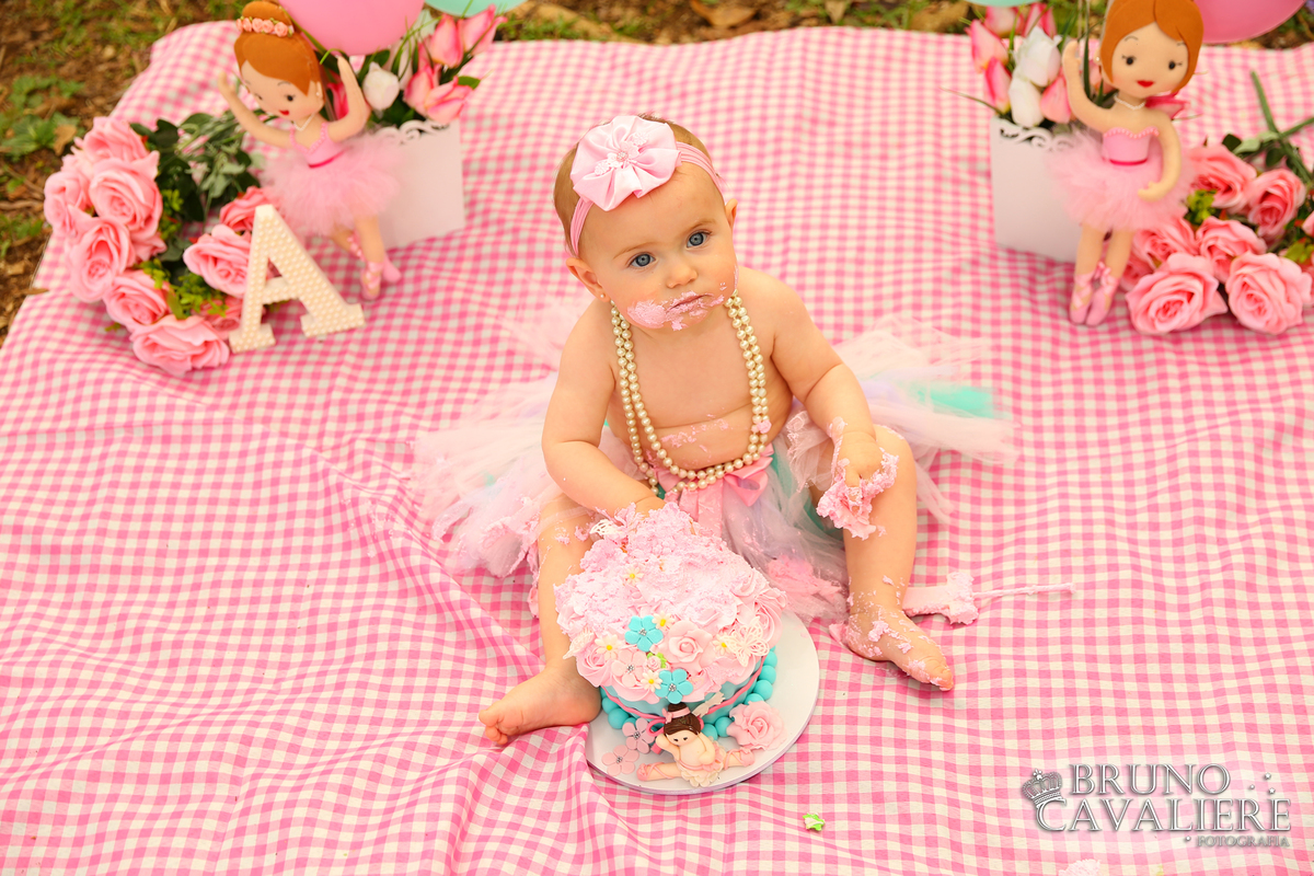 fotografia smash the cake curitiba tema bailarina