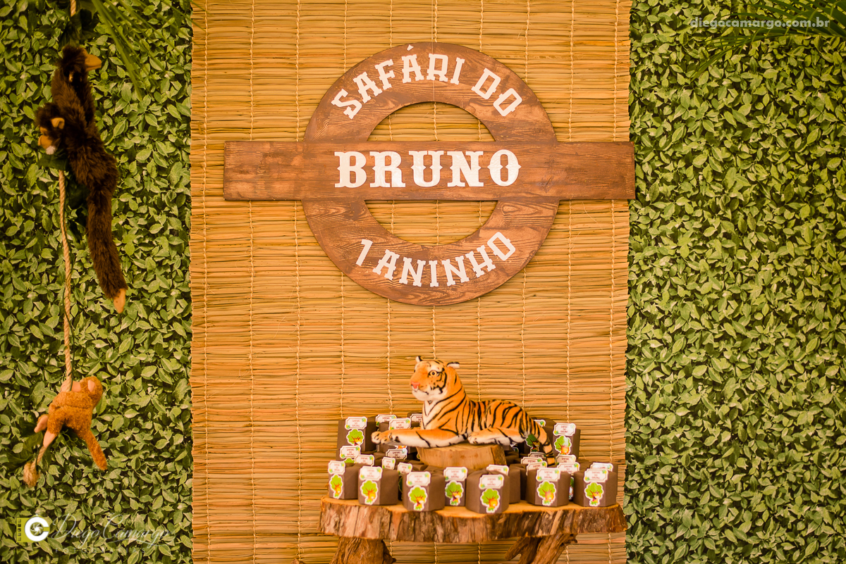 aniversário, bruno, espuleto, festa, decoração, caçador, selva, animais, floresta, brincadeira, bolo, docinhos, salgadinhos, 