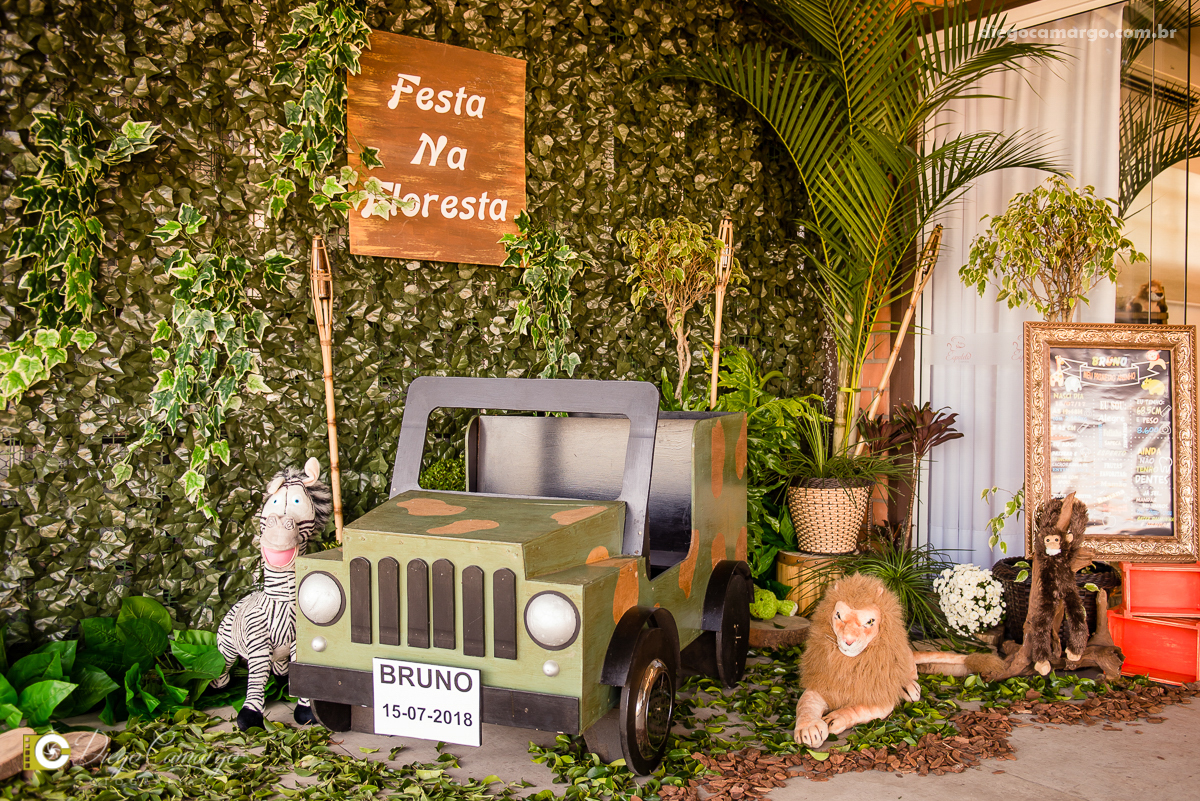 aniversário, bruno, espuleto, festa, decoração, caçador, selva, animais, floresta, brincadeira, bolo, docinhos, salgadinhos, 