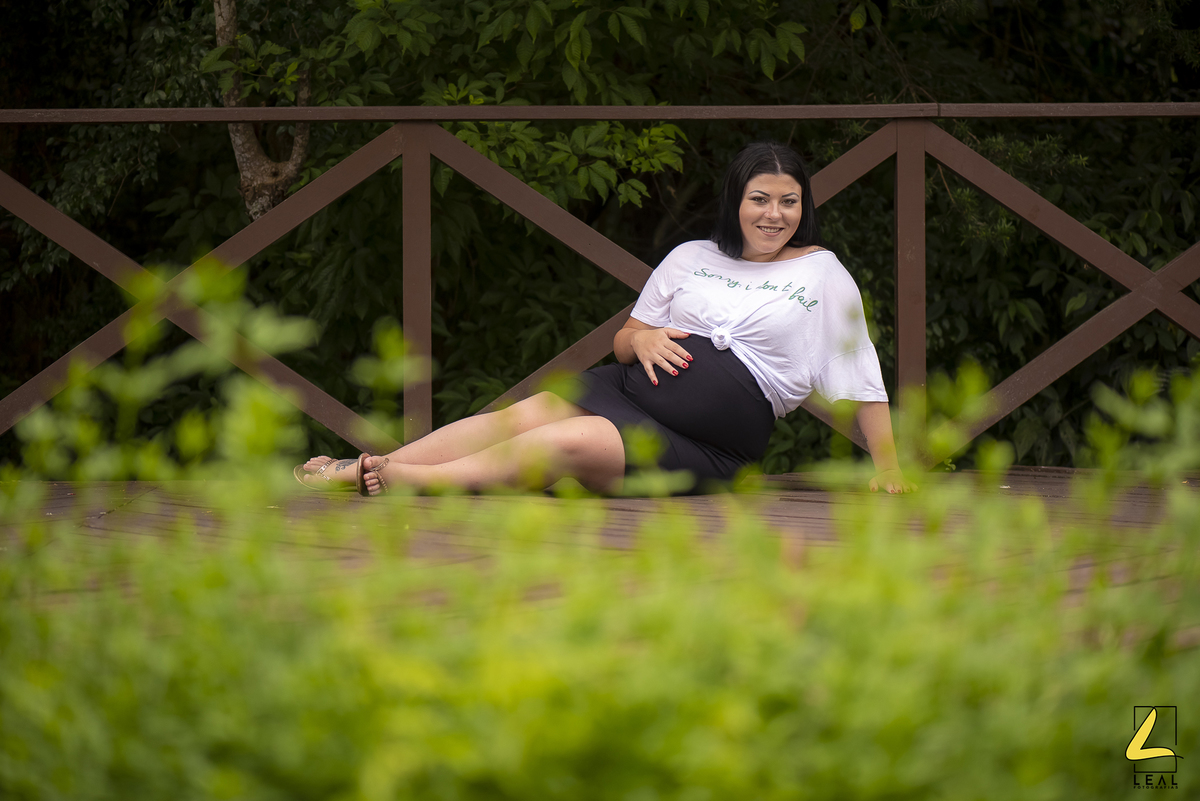 Ensaio externo gestante memorial ucraniano.