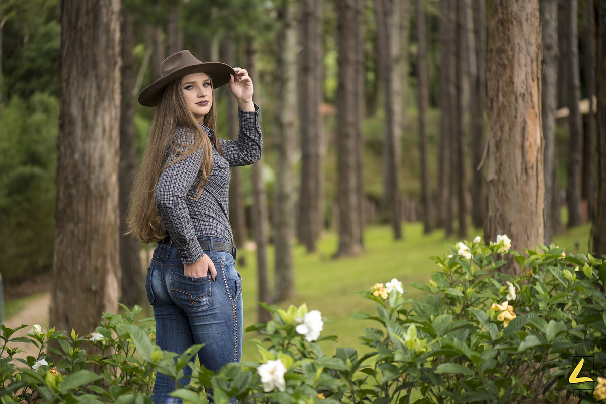 Retrato fotográfico no campo