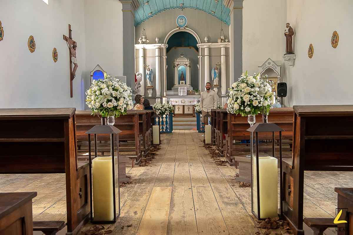 Igreja Matriz Nossa Senhora do Bom Sucesso decorada pro casamento

