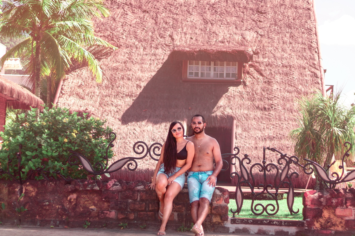 fotografia de casal na praia
