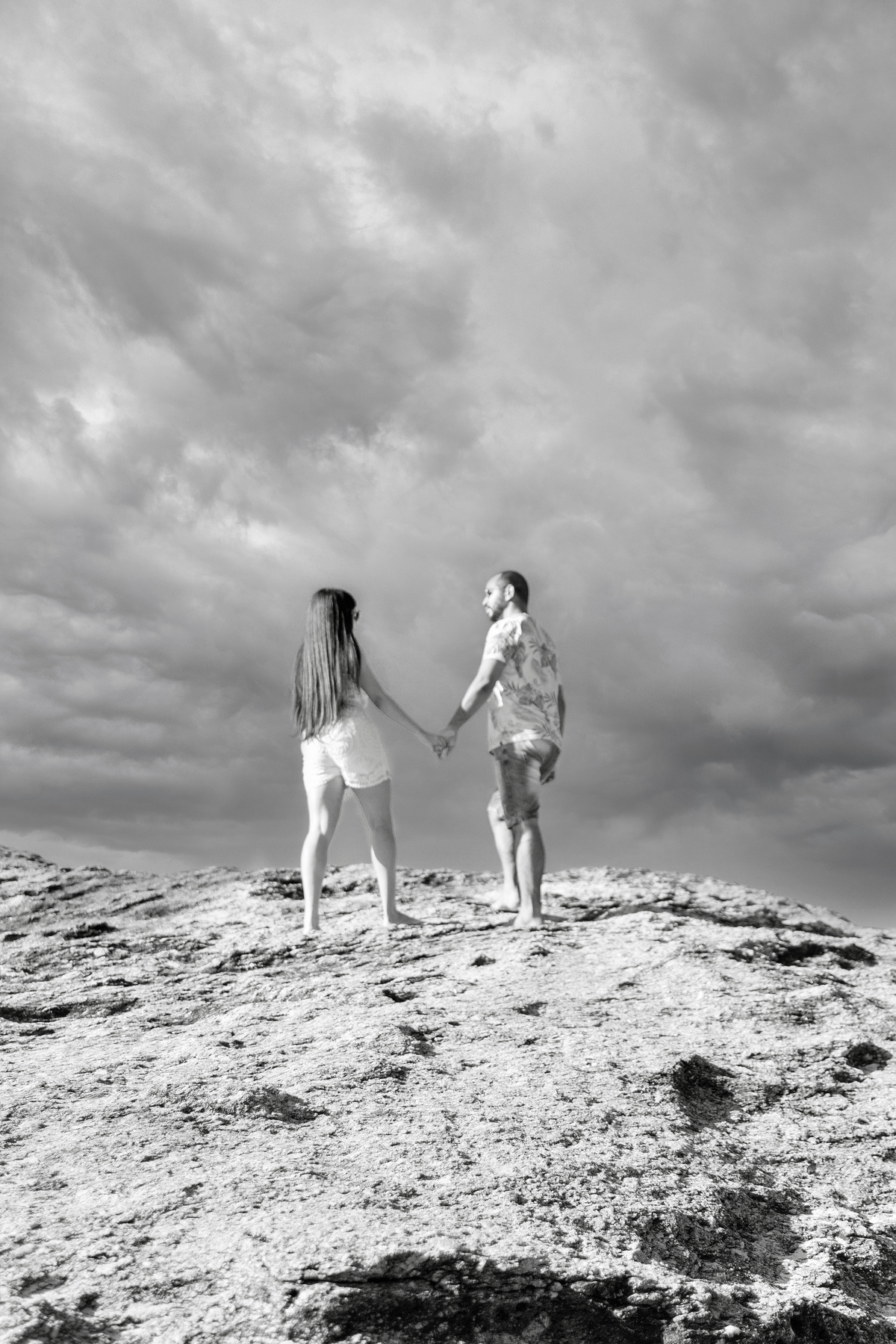 fotografia de casal na praia
