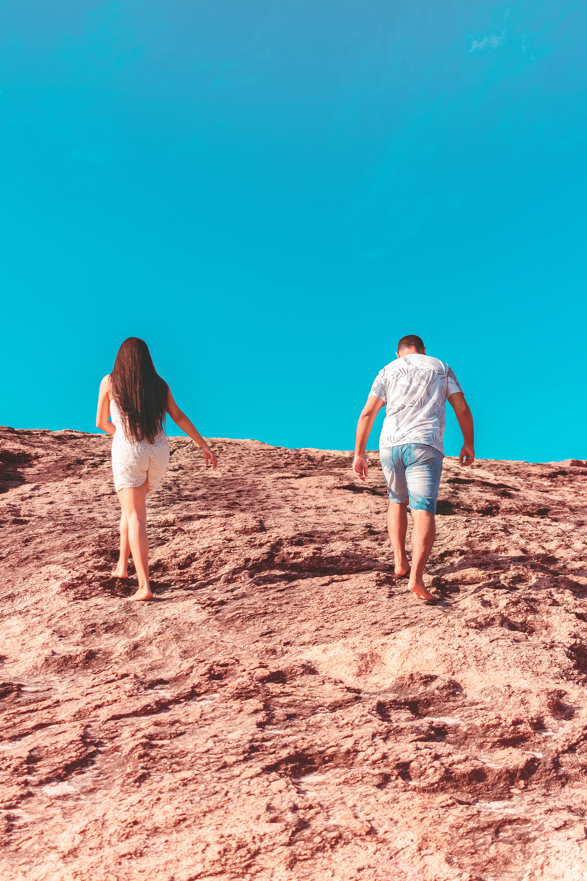 fotografia de casal na praia