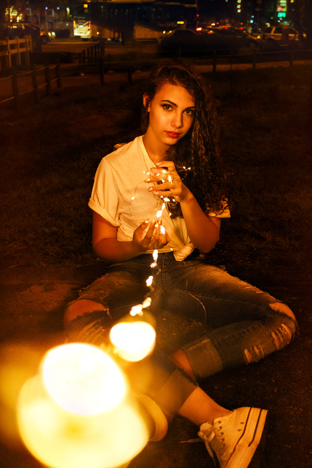 foto tumblr com luzes