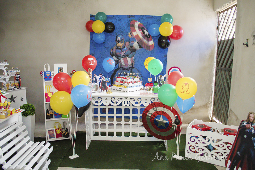 aniversário infantil - vingadores e mulher maravilha